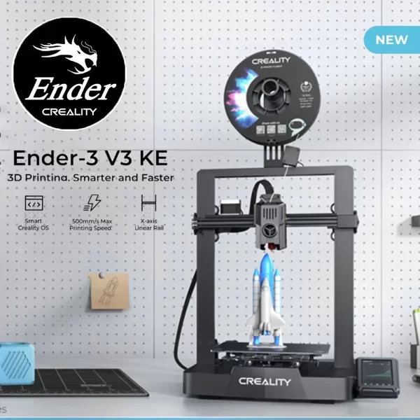 Creality-3D V3 KE Impressora, Atualização, Extrusora de Drive Direto, Mãos Livres, Nivelamento Automático, 32 Bits, Placa-Mãe Silenciosa