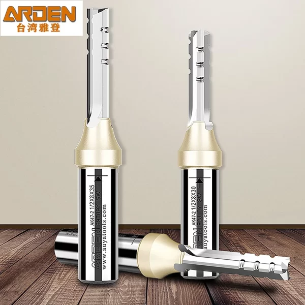 Arden-3 Flautas TCT Straight Router Bit, corte de 3 lâminas, fresa CNC, cortador de carboneto para madeira, MDF, multicamadas, aglomerado