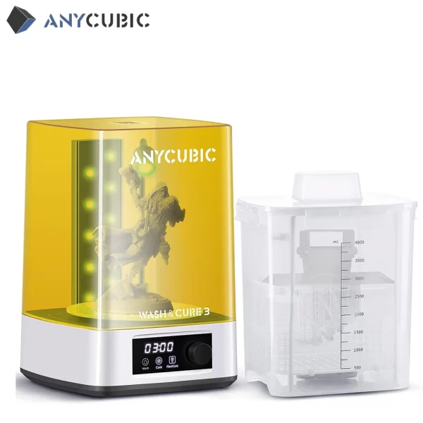 ANYCUBIC-Máquina de lavar e curar grande volume, 2 em 1 para impressora 3D de resina SLA LCD DLP, lavagem e cura, 3 litros, 4 litros