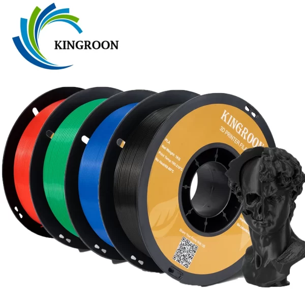 Kingroon PLA Filamento para Impressora 3D, Material de Impressão 3D, 1,75mm, 3kg, 1kg por Rolo