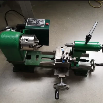 Mini Torno Convencional para Usinagem de Metal Metalworking Desktop Tornos, Desktop Pesquisa científica, DIY, Household, 5-level Speed, AC 220V, 350W