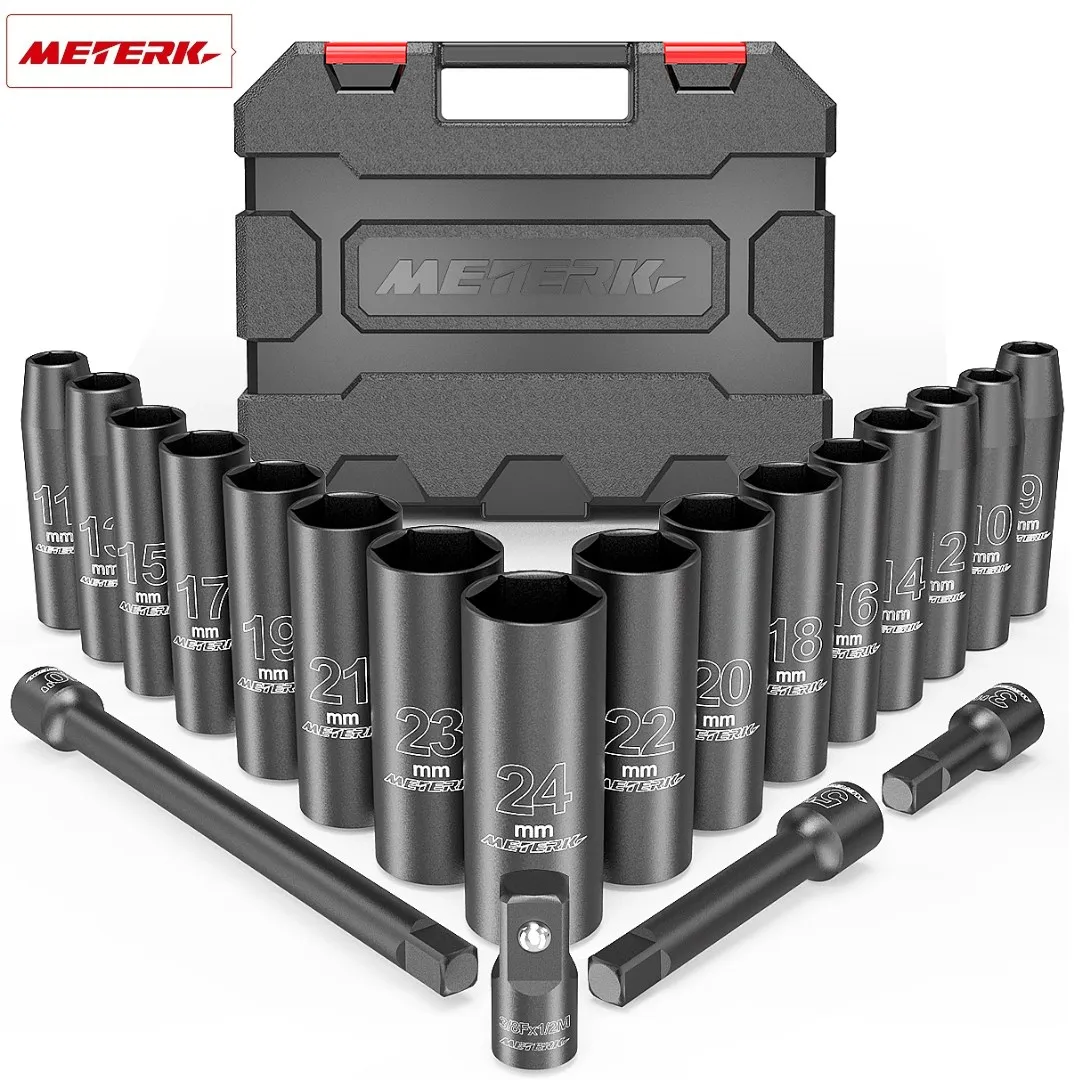 Meterk-Mão Conjunto De Ferramentas De Corte, Chave Soquete, Porca Círculo, 20 Tipos - Image 2