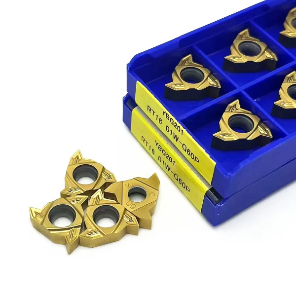 Carbide Insert Thread Cutting Tool, Torno CNC 16ER 22ER Turning Tool, RT16.01W, G60P, YBG201, RT22.01W, N60P, 10pcs