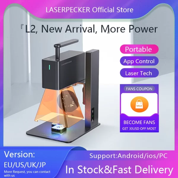 LASERPECK 2 Gravador Handheld Nova Portátil Poderosa Gravação A Laser Máquina De Corte CNC DIY Super Rápido Gravador A Laser