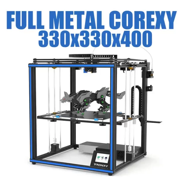 Tronxy-X5-500 PRO Extrusora de Trilho de Guia Linear FDM, Kit de Impressora 3D Ultra Silencioso, Nível Automático, 3D, Tamanho 500x500mm, Novo