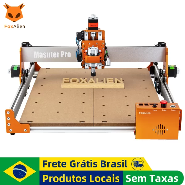 CNC Router Máquina Pro, Toda em Metal Frame para Madeira, Alumínio, Escultura, Corte e Fresagem com Tupia