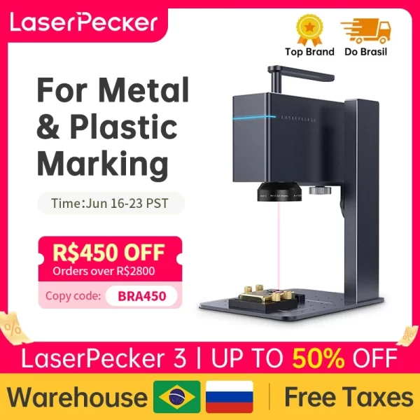 Gravador a laser de metal e plástico Máquina de gravura a laser portátil LP3 Máquina de marcação móvel para escultura em produção