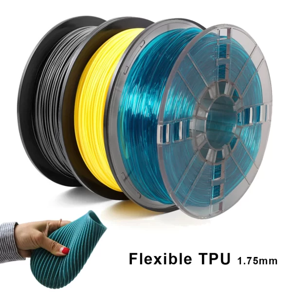 Flexível TPU Filamento de Impressão 3D, Sem Bolha, Sublimação Não-tóxica, Impressora 3D, Material Plástico, 0.5kg, 0.25kg, 1.75mm