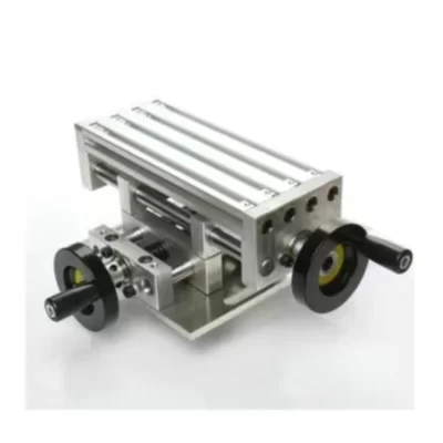 Bancada multifuncional de alta precisão, fresadora, mesa deslizante transversal, mini broca de bancada, transporte de dovetail, micro vise, 20x8cm