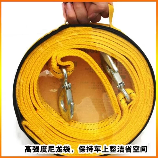 Corda do reboque para o caminhão, correia do arrebatamento, cordas de reboque Off-Road, guincho do reboque, correia do cabo, tração do carro, 5 Ton, 4 m, venda quente, 1Pc