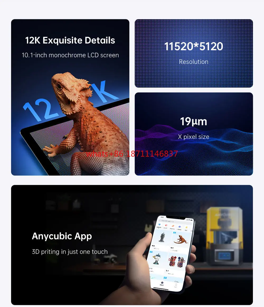 Anycubic Sla sls impressora 3D para joias, profissional Photon Mono M5, 12k, nova chegada, 2023 - Image 5