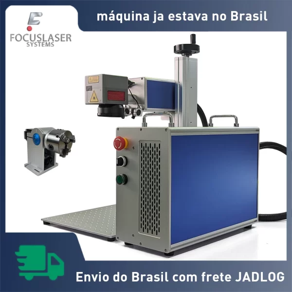 máquina ja estava no Brasil, Máquina De Gravação A Laser De Fibra De Marcação De Metal 30w 50w Raycus Gravar Jóias De Corte De Ouro Cobre Ferro Latão Aço Inoxidável