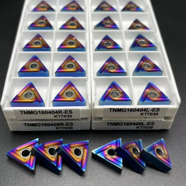 Ferramenta de torneamento de aço inoxidável, alta dureza, Nano Blue, HRC60, TNMG160404R, TNMG160408R, TNMG160404L, TNMG160408L