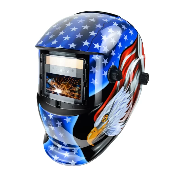 JustHot Eagle-Máscara Solar Auto Escurecimento Soldagem, Arco MIG MMA, Lente de solda para máquina ou cortador de plasma, capacete elétrico