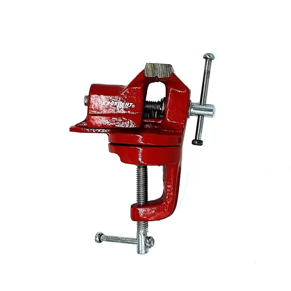 Mini Torno Base Giratória 50 mm Morsa para bancada de Oficinas Ajustável Mordente abertura máxima 3,8cm