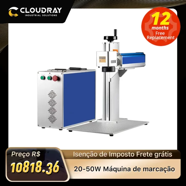 Cloudray 20-60W Fibra Laser Marcação Máquina Para Cortar Jóias Corte A Laser Ouro Prata Aço Inoxidável Cobre Folha De Alumínio Isenção de imposto
