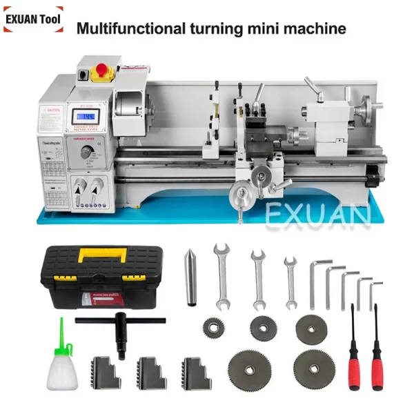 Motor sem escova de alta potência, Todo o Metal Gear, Regulação de velocidade contínua, Torneamento multifuncional, Micro Torno, 1100W