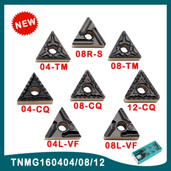 Pastilhas com 10Pçs Inserto para Torneamento CNC TNMG160404 TNMG160408 TNMG160412 Carbide Externo para Usinagem de Metal de Aço Ferramentas de Torneamento
