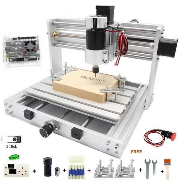 CNC 3018 Pro Max Metal Máquina De Gravura GRBL Controle 200w Eixo 3 Eixo Router De Madeira DIY Laser Gravador Fresadora Corte MDF