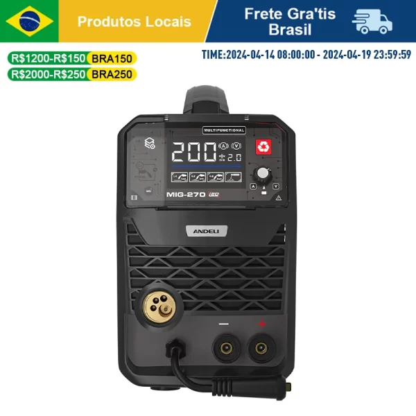 ANDELI-Máquina de solda semi-automática MIG, MIG Lift, TIG ARC, Inversor de solda a gás ou Gasless, Synergy Multiprocess Soldadores MIG