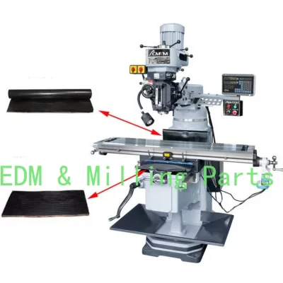 CNC Milling Machine Parte, tipo acordeão, tampa de maneira retrátil, frente e verso, Bridgeport Mill Parte, 1Set, 2Pcs