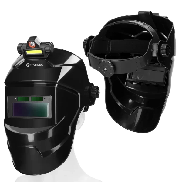 Máscara de soldagem escurecimento automático, visão ampla, cor verdadeira, máscara facial para soldagem a arco, escurecimento automático