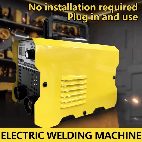 Máquina de solda portátil com arco inversor, soldador elétrico, atual, ajustável, compacto, ferramentas, caixa de armazenamento, MMA-250
