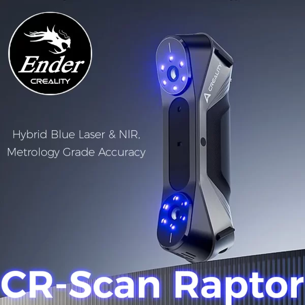 Creality-CR-Scan Raptor Scanner 3D, K1, KC1, K1-Max, Hybird Laser Azul, NIR Máximo 0,02 milímetros de Precisão