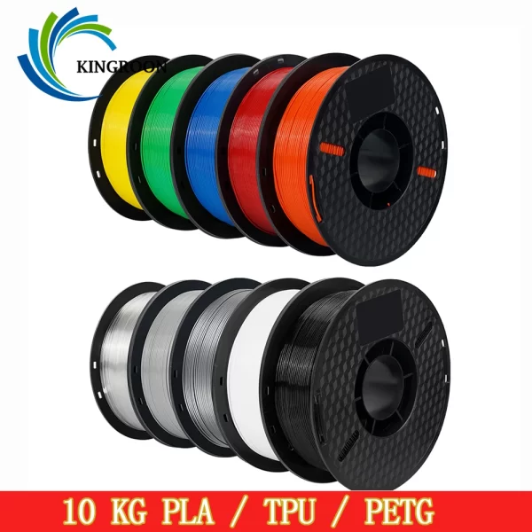 Filamento PLA para Impressora 3D, Filamento de Impressão 3D, Misturar Cores, TPU, PETG, 10kg, 22LBS, 1 75mm