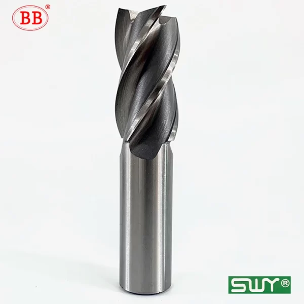Bb hss end fresa cnc usinagem de aço grande tamanho diâmetro 16 40 40mm comprimento longo 141 210mm 3f 2f 4f ferramenta aço de alta velocidade
