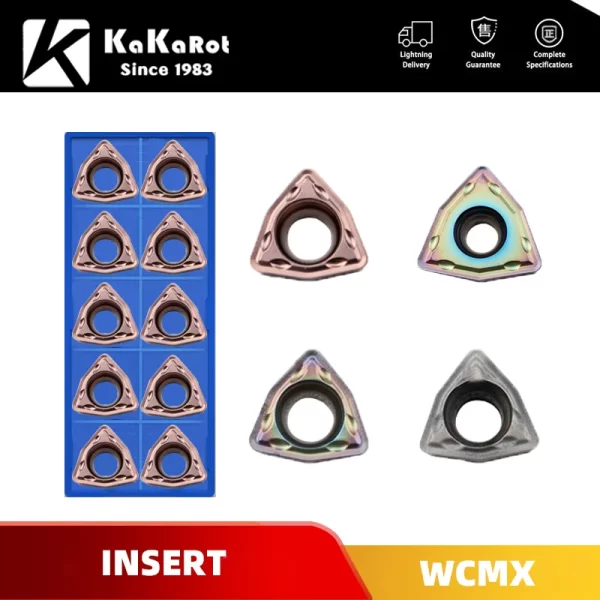 KaKarot-CNC Carbide U broca, inserção, ferramenta de corte, WCMT, WCMX030208, WCMX040208, WCMT050308, WCMT06T308, WCMT080412, FN, WCMT, 10pcs