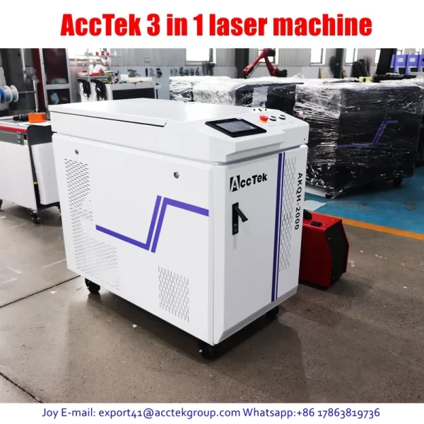 Máquina de corte e limpeza a laser de fibra portátil, 3 em 1, aço inoxidável, metal, alumínio, 1000W, 2000W, 3000W, preço