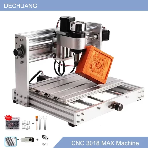 Gravador do laser do CNC 3018 pro max, 1000mw/20w, controle do grbl com eixo 200w, máquina de trituração do PWB de 3 eixos