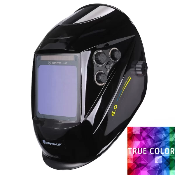 Capacete de soldagem com escurecimento automático, visão ampla, TRUE Color, 4 sensores para soldador MIG MAG MMA, 100x97mm, 1, 1, 1, 1, 1