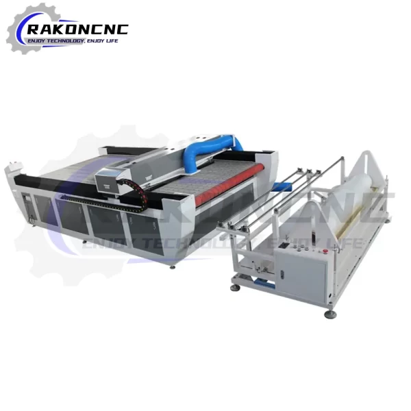 Máquina de corte automática do laser do CO2 da alimentação, grande tela na indústria do bordado do vestuário