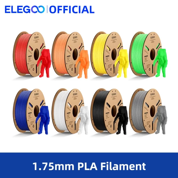 ELEGOO-PLA Filamento de plástico para impressora 3D, materiais de consumo para FDM, NEPTUNE 3 PRO, 1,75mm, 1kg