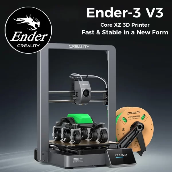 Creality-Impressora de Nivelamento Automático, Ender-3, CoreXZ, Extrusora Direta, Dupla Estável, Construção Toda em Metal, Auto-Verificação, 600mm, Velocidade S, Ender-3