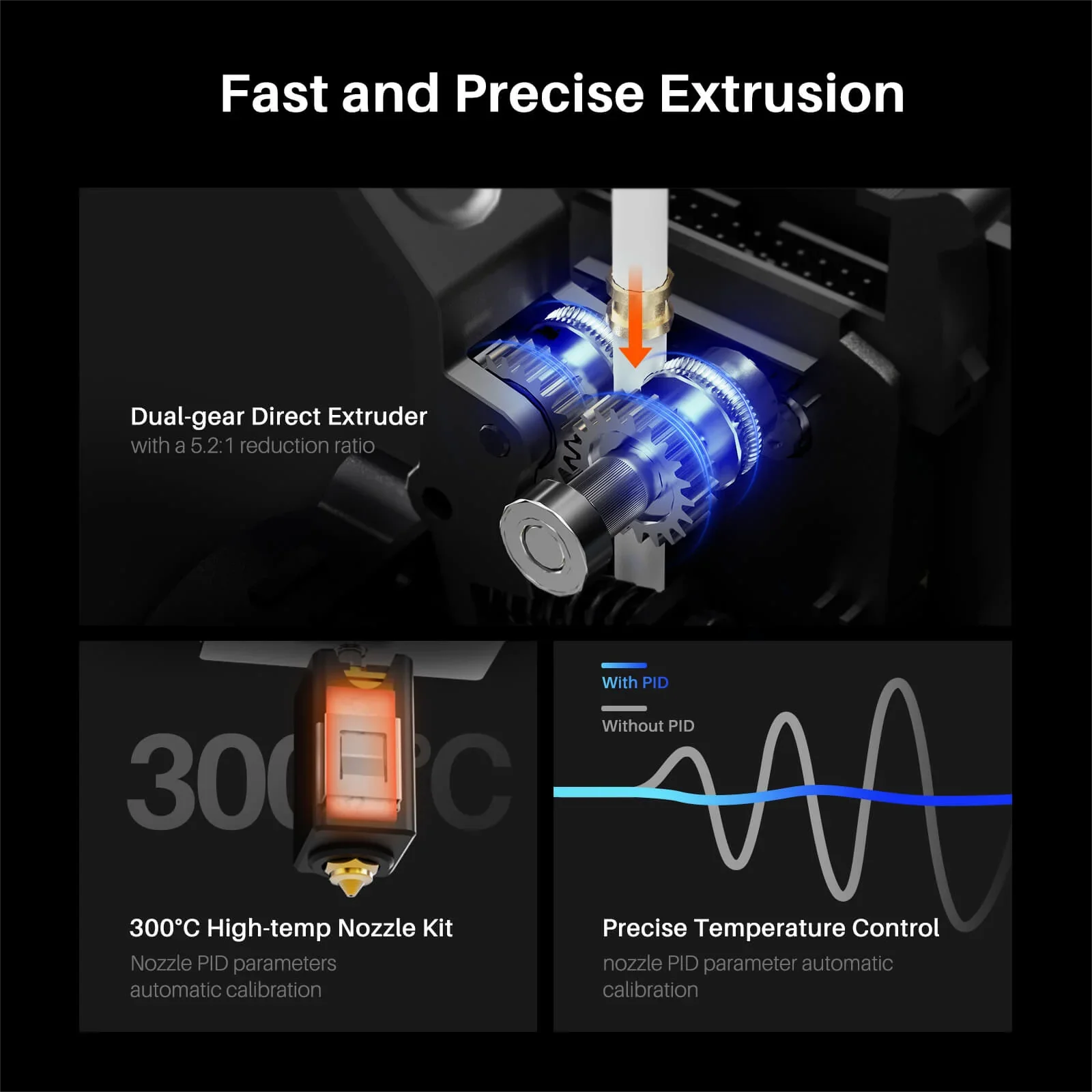 ELEGOO-NEPTUNE 4 PLUS Impressora 3D FDM, até 500 mm/s de impressão, Klipper, Motherboard de alta velocidade, Build Volume 320x320x385mm - Image 6