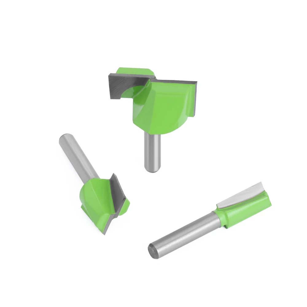 LAVIE-1/4 Shank Limpeza Inferior Bit, Conjunto de bits roteador reto, Fresa limpa, Máquina de energia para madeira - Image 2