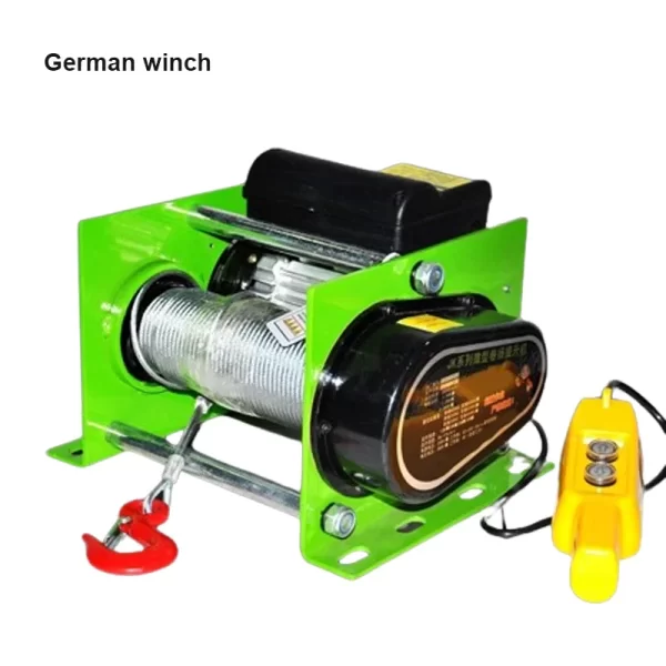 Windlass Winding Engine Elevator, Household Building, Electric Hoist Winch, Steel Wire Rope, Crane, 400-800kg, 30m, 1800W, 220V