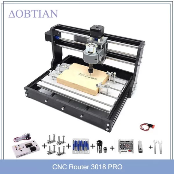 Mini fresadora CNC, 3018, atualização, GRBL 1.1, ER11, controlador de 3 eixos, offline para gravação em madeira