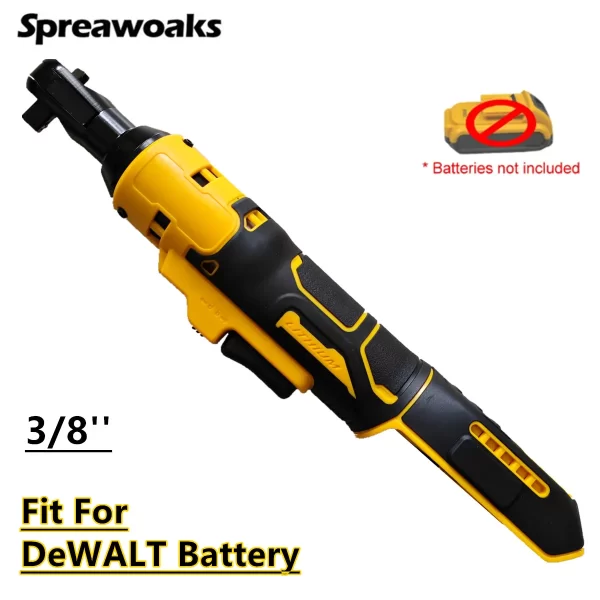 Chave Catraca Elétrica com LED, Motorista Sem Fio, Porca Parafuso de Remoção, Ferramentas Elétricas de Reparação, Bateria 20V, 220 NM, 3,8 Polegada, Fit para Dewalt