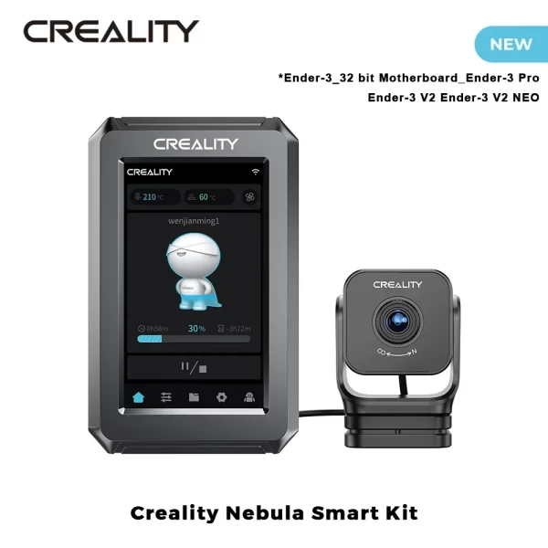 Crealidade-Kit Inteligente Nebula, Tela Sensível ao Toque, Impressão em Alta Velocidade, Controle Preciso, SO com CPU Dual-Core, 4,3 polegadas