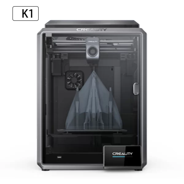 CREALITY-K1 Impressora de alta velocidade, tela sensível ao toque colorida, engrenagem dupla, impressão direta da extrusora, 600mm, s, 4.3 ", 220x220x250mm