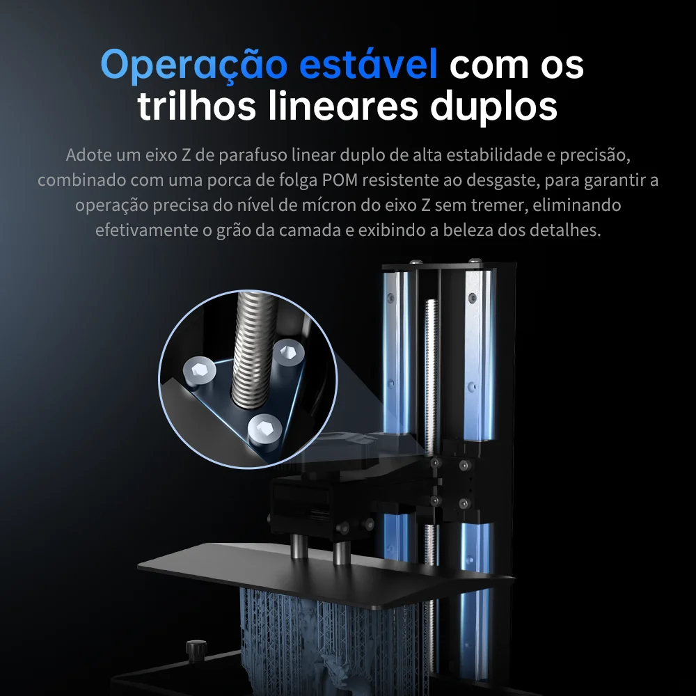 ANYCUBIC-Impressora 3D Photon Mono M5, Resina 12K, 10.1 ", UV, LCD, Plataforma gravada a laser, Contraste 480:1, 200x218x123mm - Image 4