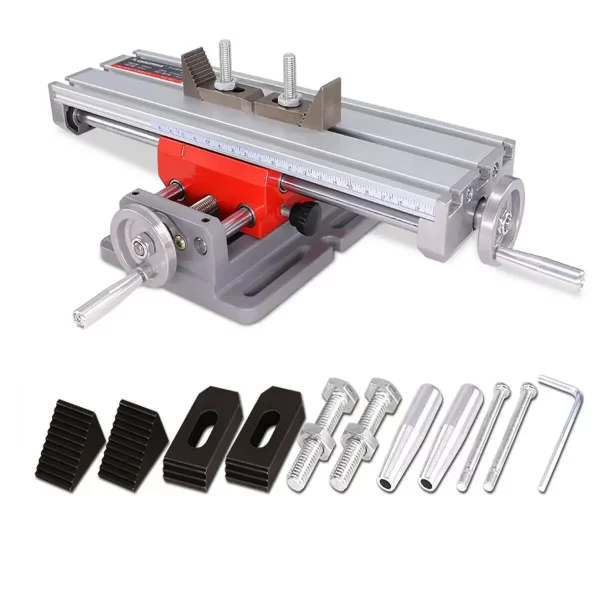 Mini Cruz Slide Vise Table, X e Y Axis, alumínio fresagem, fixação de perfuração, Worktable, 1Pc
