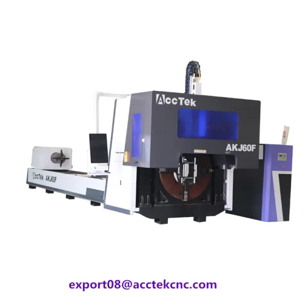 Máquina de corte a laser de fibra CNC, Tubo Material, Raycus MAX, Jinan Factory Manufacturing, 1.5kW, 2kW, 3kW