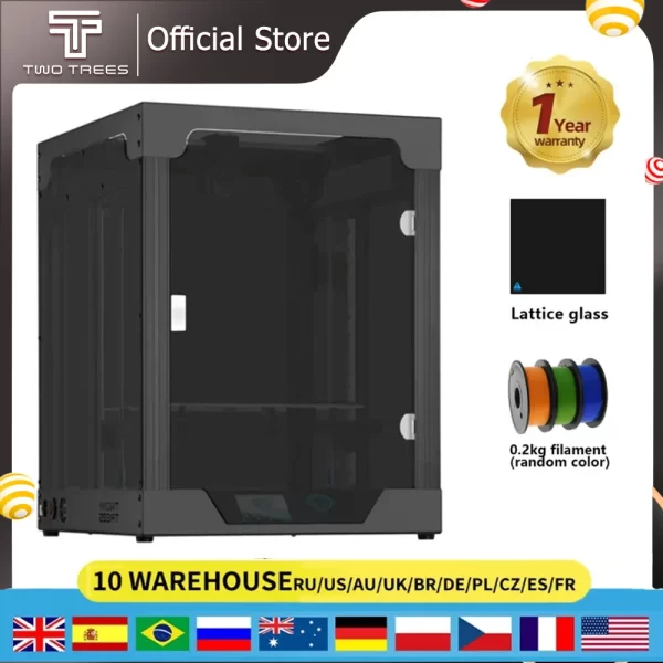 Twotrees-3D Printer Core XY SP-5 V1.1, Touch Kit, FDM, Dual Z Axis, Extrusora de Impressora, Tamanho de Impressão 300x300x330mm, TMC2225 PEI