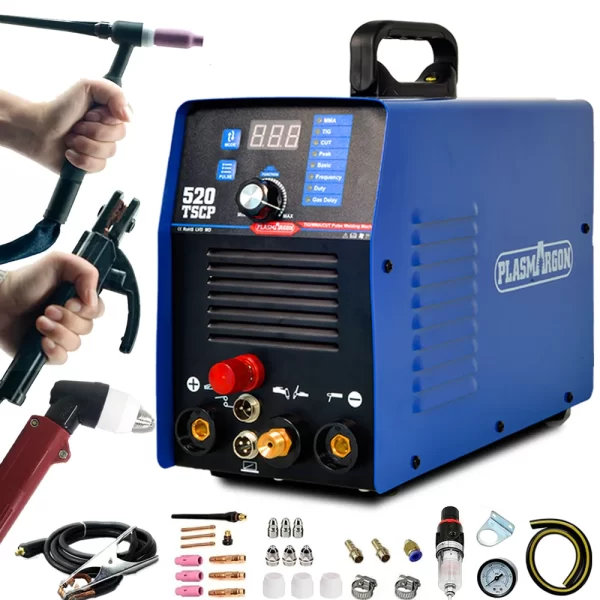 Soldador do TIG do cortador do plasma do arco piloto, máquina do soldador do pulso e da vara, corte do Não-toque, 200A, 50A