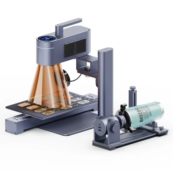 LaserPecker-Gravador a Laser Duplo Portátil com Todos os Acessórios, Gravador a Laser para Todos os Materiais de Corte e Gravação, 4 Deluxe